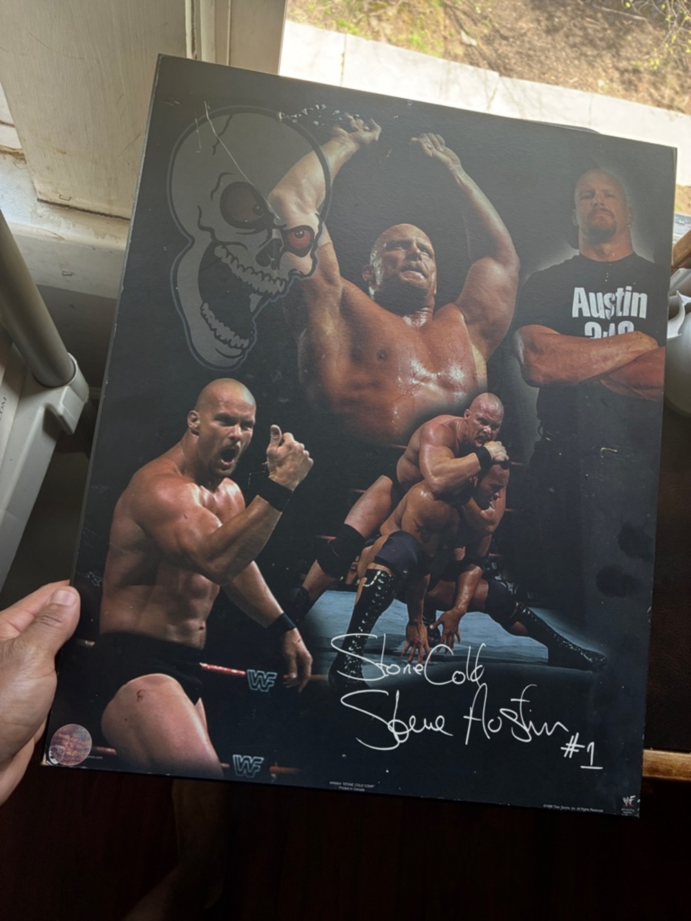 Stone Cold Steve Austin Wrestling Poster - Black